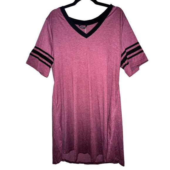 2/$25  Size 12 Large BloomChic T-shirt Dress w/ Stripped Short Sleeve & POCKETS - Picture 8 of 11